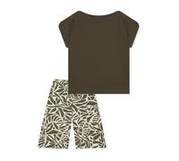 Pyjama SCHIESSER "Selected Premium", Damen, Gr. 40, 707, grün, Single Jersey, Obermaterial: 95% Modal, 5% Elasthan, bequem 3/4-Länge, U-Boot-Ausschnitt, Homewear-Sets Pyjama, U-Boot-Ausschnitt, 3/4-la