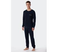 Schlafanzug SCHIESSER "Schlafanzug lang" Gr. 54 (XL), blau (dunkelblau) Kinder Homewear-Sets Schiesser (25272219-54)