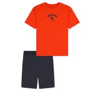 Schiesser Jungen Schlafanzug Set kurz-100% Organic Bio Baumwolle-Größe 140 bis 176 Pyjamaset, hellrot_180995, 152