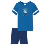 Schiesser - Schlafanzug kurz 800 blau - Gr. - 98