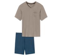 SCHIESSER - Schlafanzug kurz braungrau - Gr. - 50