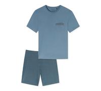 Schlafanzug kurz Organic Cotton Karos graphit - Comfort Nightwear 54