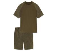 SCHIESSER - Schlafanzug kurz oliv - Gr. - 48