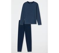 Schlafanzug SCHIESSER "Casual Essentials" Gr. 106, blau (admiral) Damen Homewear-Sets (42261607-106) admiral