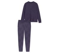 Schiesser Damen Schlafanzug lang Loungewear-Selected Premium Warming Pyjamaset, Indigo_181990, 46