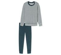 SCHIESSER - Schlafanzug lang jeansblau - Gr. - 48