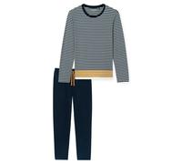 Schlafanzug lang Ringel nachtblau - Casual Nightwear 54