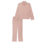 Pyjama lang Webware Streifen terracotta - Selected Premium 36