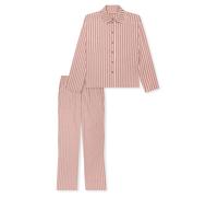 Pyjama lang Webware Streifen terracotta - Selected Premium 40