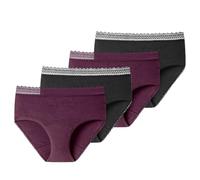Schiesser - Secret Care - Perioden Panty - 4er Pack (50/52 Schwarz/Lila)
