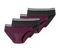 Schiesser - Secret Care - Perioden Slip - 4er Pack (34/36 Schwarz/Pflaume)