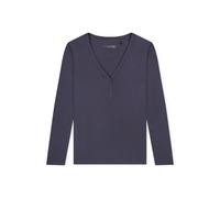 Shirt langarm Doppelripp Druckknöpfe indigo - Mix+Relax 42