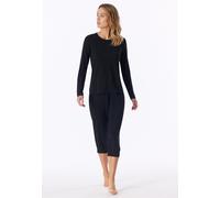 SCHIESSER - Shirt langarm Rundhals schwarz - Gr. - 40