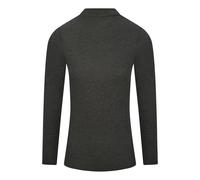 Rollkragenshirt SCHIESSER "Premium Warming", Damen, Gr. 38, dunkelgrau, gem., Single Jersey, Obermaterial: 85% Lyocell, 10% Wolle, 5% Elasthan, casual, figurbetont hüftbedeckend, ohne Ausschnitt, Lang