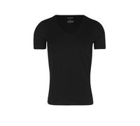 Schiesser Tshirt Seamless V-Ausschnitt Laser Cut Kurzarm (Interlock, nahtlos) Unterwäsche schwarz Herren, Größe 7