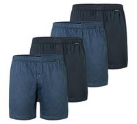 Schiesser - Singel-Jersey - Boxershorts - 4er Pack (4 Blau/dunkelblau)