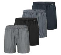 Schiesser - Singel-Jersey - Boxershorts - 4er Pack (8 Grau/schwarz/blau)