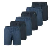 Schiesser - Singel-Jersey - Boxershorts - 6er Pack (5 Blau/dunkelblau)