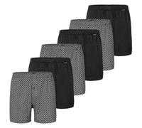 Schiesser - Singel-Jersey - Boxershorts - 6er Pack (6 Schwarz)