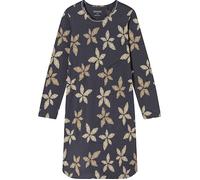 Nachthemd langarm Blumen graphit - Comfort Nightwear 48