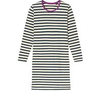 Nachthemd SCHIESSER "Casual Essentials", Damen, Gr. 48, N-Gr, beige (114, weiß), Single Jersey, Obermaterial: 100% Baumwolle, bequem ca. Mitte Knie, Rundhals, Kleider Nachthemd, mit langen Ärmeln, sei