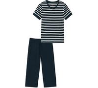 Schiesser Schlafanzug kurz Set 3/4 Lange Hose Kurzarm Oberteil weiche Baumwolle - Nightwear