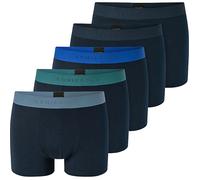 Schiesser Boxershorts 95/5 5er Pack Herren 95% Baumwolle/5% Elasthan XL Blau/Grün/Grau