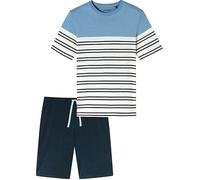 Schlafanzug kurz Ringel pacific blue - Casual Nightwear 56