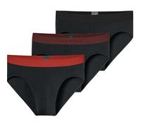 SCHIESSER Slip mit elastischem Logo-Bund im 3er-Pack in Black, Größe L