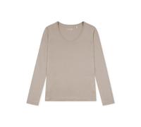 Schiesser Damen Schlafshirt Langarm Modal-Mix + Relax Pyjamaoberteil, grau-Jaspe_182102, 42