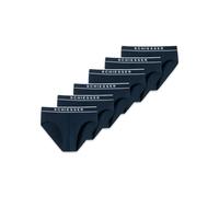 Schiesser Slip 6er Pack Herren Baumwolle blau, XL