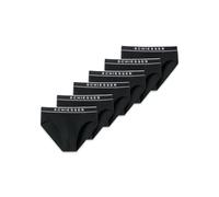 Schiesser Slip 6er Pack Herren Baumwolle schwarz, XL
