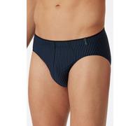 Schiesser Slip Supermini Long Life Soft 174645 (Schlüpfer) schwarz/navyblau gestreift Herren - 1 Stück, Größe 8