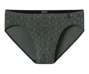 Schiesser Slip Supermini Long Life Soft 181116 (Schlüpfer) gemustert dunkelgrün Herren - 1 Stück, Größe 8