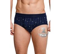 Schiesser Slips Herren Baumwolle blau gemustert, 9 (3XL)