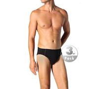Schiesser Herren Slips 3er-Pack Essentials mit weichem Bund Schwarz 6/L