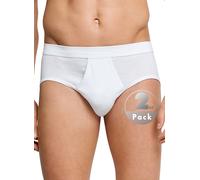 Schiesser Herren Slip 2 er Pack 205159-100, Gr. 6 (L), Weiß (100-weiss) (100-weiss) (100-weiss) (100-weiss) (100-weiss) (100-weiss) (100-weiss)
