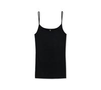 Schiesser Damen Spaghettitop Unterhemd - Luxury Baumwolle, schwarz_200762, 38