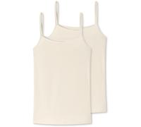 Schiesser Uncover Damen Spaghettitop 2-Pack - Off-White - Größe M