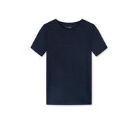 Schiesser Damen Schlafshirt Kurzarm Modal - Mix + Relax Pyjamaoberteil, Blau_175475, 46 Große Größen EU