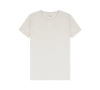 Schiesser T-Shirt mit geripptem Rundhalsausschnitt in Offwhite, Größe 44