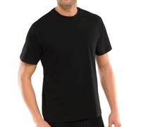 Schiesser T-Shirts Herren Rundhals Baumwolle schwarz, 4 (S)