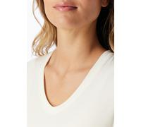 SCHIESSER - T-Shirt V-Ausschnitt naturweiss - Gr. - 40