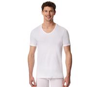 Schiesser T-Shirt V-Ausschnitt Premium Cotton Kurzarm (95% Bio-Baumwolle) Unterwäsche weiss Herren, Größe 6