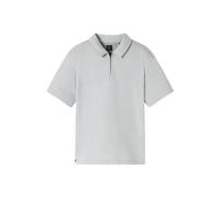 Schiesser Regular Fit Poloshirt mit Reißverschluss in Hellgrau, Größe 48