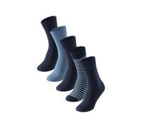 Schiesser Tagessocke Crew Bluebird Stay Fresh nachtblau/graumeliert - 5 Paar, Größe 39-42