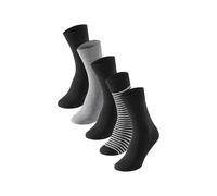 Schiesser Tagessocke Crew Bluebird Stay Fresh schwarz/grau - 5 Paar, Größe 43-46