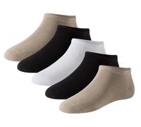 Schiesser Herrensneaker Fünferpack Stay Fresh schwarz/weiß/grau - Bluebird für Herren 39/42