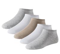 Schiesser Tagessocke Sneaker Stay Fresh weiss/beige/grau Herren - 5 Paar, Größe 43-46