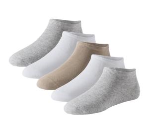 Schiesser Tagessocke Sneaker Stay Fresh weiss/beige/grau Herren - 5 Paar, Größe 43-46